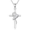 PROESS Collana con ciondolo a forma di croce di Gerusalemme, colibrì, nodo celtico, in argento Sterling, idea regalo per uomo e donna