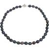 Treasure Bay Elegante collana di perle d'acqua dolce barocche da 8-9 mm, per donne e ragazze: bianco, rosa, grigio, nero, verde, rosso scuro, Perla, Perla