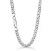 Dankadi Catena cubana maglia 6 mm in 925 argento per uomo donna 16 -30 collana cubana a maglie massicce Miami lunghezza 41-76 cm gioielli regalo per festa, 22 inch, Argento sterling