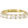 Mabina Gioielli - Anello veretta dorato con zirconi