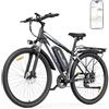 ZAZAWORK Bicicletta Elettrica Adulto 29", E-Bike 250W 48V15/20Ah, 120km Autonomia, Freni Idraulici, Cambio 21 Velocità, Sospensione Bloccabile,Mountain Bike per Città e Off-Road