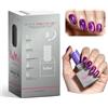 HALMAI Smalto Semipermante Cat Eye OneCoat con Magnete 5 in 1 per Unghie (Base, Colore, Ricostruzione, Rinforzante, Top Coat) -Regalo per Unghie Fai da Te, Ideale per Principianti & Casa (Viola)