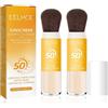 Sitovely Cipria fissante naturale per protezione solare,Sunscreen Setting Powder SPF 50,Cipria sfusa con finitura minerale opaca,Traslucido,Riduce al minimo le linee sottili e i pori (2PCS, M)