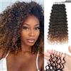 Renyarch Miracle Deep Wave Mini Knots Crochet Human Hair Bundles for Black Women 14 Pollici Crochet Human 125g 100c T30# Water Wave Wet and Wavy Invisible Knotless Curly Extensions