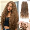 Renyarch Miracle Deep Wave Mini Knots Crochet Human Hair Bundles for Black Women 22 Pollici Crochet Human 200g 160c 27# Water Wave Wet and Wavy Invisible Knotless Curly Extensions