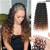 Renyarch Miracle Deep Wave Mini Knots Crochet Human Hair Bundles for Black Women 22 Pollici Crochet Human 125g 100c T30# Water Wave Wet and Wavy Invisible Knotless Curly Extensions