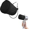 BEZHO Calzino Diffusore Asciugacapelli, Diffusore Universale | Portatile Pieghevole Resistente al Calore per Asciugacapelli Standard Viaggio (Nero)