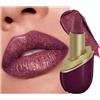 LYSdefeu Rossetto glitterato metallizzato, rossetto viola, lucidalabbra scintillante per donne