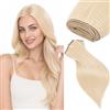 Rich Choices Extension Capelli Veri Tessitura Cucite Capelli Veri Lisci Remy Human Hair 100g 30cm Bundles Extensions Professionali #60 Biondo Platino