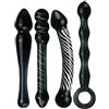 HGDTYRI 4 stili nuovi dildo di vetro liscio trasparente plug anale doppio dildo perline anali, dildo anale plug anale punto G ano prostata massaggio for donne uomini(A)