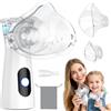YOHOOLYO Aerosol Portatile Silenzioso Nebulizzatore 26dB, 2 Modalità, Ricarica USB-C con Autopulizia, Include 2 Maschere e Boccaglio per Adulti e Bambini, Leggero, per Viaggi e Uso Domestico
