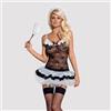 Obsessive Housemaid Sexy Costume da Cameriera Francese di 5 Pezzi