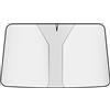 NANNUT Parasole Parabrezza Anteriore per Auto, Blocchi Isolanti a Protezione Completa UV, Visiera Parasole Pieghevole, Accessori Decorazione di Interni, per Lancia Ypsilon Voyager,Silver