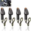 VBGURR 4 indicatori per moto, indicatori per moto 12V 14LED con lampada ambra brillante, Indicatori Universali Compatibili con Kawasaki, Honda, Yamaha e Suzuki