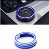 Generic BIing Accessori in lega di alluminio Modifica interna manopola di controllo centrale cerchio decorativo applique Fit per Volkswagen Touareg 2019-2021 (blu, manopola di controllo centrale)