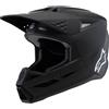 Alpinestars SM3 Solid Casco da motocross giovanile, nero opaco, Y/S (48/49)
