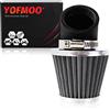 YOFMOO - Filtro dell'aria con pulitore 38 mm, 39 mm, 40 mm, 1,5 pollici, 45 gradi angolari per motocicletta, ATV, quad, scooter, ciclomotore, chopper, pit bike, dirt bike, pocket bike, mini super bike