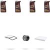 HOFFCAR Kit tagliando 3 FILTRI e 4L OLIO M compatibile con Daihatsu Terios 1.5i 16v 77kw dal 2006