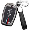 HIBEYO Chiave a scatto per chiave auto, adatta per SsangYong Tivoli Rexton Korando C Kyron 2 Sanka Actyon, custodia per chiavi, chiave a distanza, flip A, colore nero