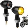EXLECO 2 X Metallo Moto Indicatori di Direzione LED 12V Universali per la Maggior Parte di Motocicletta Scooter