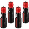 Aelxveba 4 accendisigari universali, spina 12 V, 24 V, 10 A, fusibile, robusto e durevole, per auto, camion, moto, per frigoriferi portatili, navigatore, aspirapolvere per auto e dispositivi elettronici