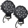 Willpower 2 fari da lavoro a LED per auto, 12 V, 18 cm, 51 W, 51 W, impermeabili, IP67, inondazione off-road, fendinebbia, faro da lavoro a LED, per trattori 4 x 4 ATV, SUV, camion, barca, colore