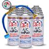 FullCarX AC REPAIR 3 in 1 Ricarica Aria Condizionata Auto con Olio e Sigillante Tappa Perdite Manometro LP Carica Clima 220g Sostituto Gas Refrigerante R134a R12 Facile Ricambio Auto 1992-2016 Confezione da 12