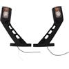 UNITRAILER Set 2 Luci di Posizione a LED TT Technology TT.12191 Sinistra Destra 3 Funzioni Anteriore Posteriore Laterale 12V 24V Braccio Gomma IP67 per Rimorchio Camion Macchine Agricole