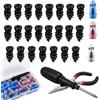 NOOGUI Kit Riparazione Pneumatici Auto, 66 Viti 6 7 8 mm | Kit Forature per Moto, 66 Viti 6 7 8 mm, Pneumatici Tubeless, Cacciavite e Pinza, Riparazione Rapida di Emergenza