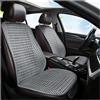 YAKISA Copri Sedili Auto Cuscino Auto Estivo Cuscino Fresco Coprisedile In Seta Ghiacciata Cuscino Fresco Cuscino Stagionale Per Auto 2 Pezzi Universale Coprisedili Auto(GRAY)