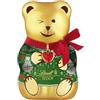 Lindt Orsetto Emoticon Natale, 1 Orsetto di cioccolato al latte, Colore a Sorpresa Verde o Blu, Teddy 100g