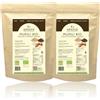 Grezzo Raw Chocolate Pack da 2 di MUESLI BIO COCCO e CACAO CRUDO, 380g x 2 - Colazione vegetale e senza zuccheri aggiunti