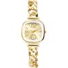 JewelryWe - Orologio da Donna Cinturino Catena in Acciaio Inox Quadrante Quadrato Orologio al Quarzo Regalo per lei