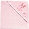 Chicco Accappatoio Quadrato in Spugna Rosa Coniglio 0M+