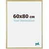 yd. Your Decoration - Cornice portafoto 60 x 80 cm, colore oro, in plastica con vetro acrilico, antiriflesso, cornice 60 x 80 cm