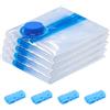Tenbrachian 4 sacchetti sottovuoto per vestiti, 50 x 30 cm, piccoli sacchetti a compressione da viaggio, sacchetti sottovuoto per vestiti, sacchetti sottovuoto per abbigliamento da viaggio, sacchetti sottovuoto