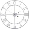 SC E-COMMERCE Orologio da Parete Moderno in Metallo Argento con Numeri Romani