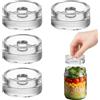 Kievano Pesi per Fermentazione in Vetro Ø 7 cm - Set da 4 Pesi con Manico Ergonomico, Senza BPA, Accessori per Fermentazione per Barattoli a Bocca Larga, Crauti e Sottaceti