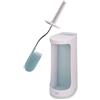 Joseph Joseph Flex Plus - Portascopino Igienico Bagno Spazzola WC con Contenitore Portaoggetti, Spazzolone resistente, Testa Flessibile, Setole Antigoccia, Anti-Intasamento - Extra-Grande - Bianco/Blu