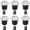 WZYJLyds Basso Voltaggio COB Faretti Led da Incasso per Pavimento Esterno 6 Pacchi Segnapasso 12V IP67 Impermeabile per Luci da Giardino per Esterni Gradino, Vialetto, Ponte(White light,10W)