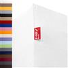 r-up Beste lenzuolo con angoli 120x200-130x220 fino a 35 cm di altezza tanti colori 95% cotone / 5% elastan 230g/m² (bianco)
