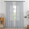 PONY DANCE Tende Soggiorno Moderne 2 Pezzi L 140 x A 260 cm Tende Camera da Letto Moderne con Fettuccia Filtraggio Luce Morbida Decorazione Curtains per Salotto, Grigio Chiaro
