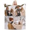 LMQJDZ Coperta Personalizzata, Coperta con Foto Personalizzata con Testo del Nome, Coperta in Flanella Ultra Morbida con 1-10 Collage di Foto, Regali per Mamma, Papà, Fidanzata, Fidanzato, Bambino (3 Foto)