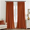 EMEMA Set di 2 tende decorative in velluto con fettuccia arricciatenda, oscuranti, per soggiorno, camera da letto, oscuranti, termiche, in velluto, 280 x 140 cm (altezza x larghezza)