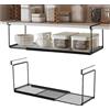 SANLIUBA Cestello Portaoggetti in acciaio,Cestello metallico regolabile da 38-70 cm per ripiani inferiori, adatto per armadi da cucina, dispense e scarpiere (nero)