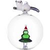 Ichendorf Tabby Cat Christmas Edition Pallina di Natale Gatto e Albero di Natale 10,5cm Vetro Borosilicato