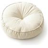 Ruioomeep Cuscino per seduta rotondo, impermeabile e resistente alle intemperie, per interni ed esterni, 10 cm di altezza e 45 cm di diametro, ideale per casa, giardino e uso sul pavimento (crema)