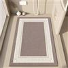 Odot Tappeto Doccia Antiscivolo, Tagliabile Moderna Tappetino da Bagno in Luffa PVC, Tappeto Lavabile, Tappeti Bagno Asciugatura Rapida con Scarico per Area Umida (Cachi,50x80cm)