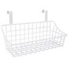 Homieco Cesto portaoggetti da Appendere in Metallo sopra Il Mobile Contenitore Cucina Porta Spezie Cestini da scaffale Senza Viti