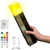 HLMNAKE 28cm LED Torcia Lampada a muro V2 con telecomando, 8 colori ed effetto fiamma - Simulazione luce e suono, luminosità regolabile, temporizzata